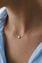 Heliophilia Silver Collar de Piedra de Circonita en Dorado